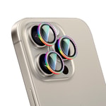 Apple iPhone 15 Pro Max CaseWorld Alloy Sparkling Diamond Serisi Taşlı Lens Koruyucu