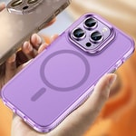Apple iPhone 15 Pro Max Kılıf Airbagli M-safe Wireless Şarj Özellikli Lens Koruyuculu Zore Klaptika Kapak