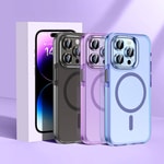 Apple iPhone 15 Pro Max Kılıf Airbagli M-safe Wireless Şarj Özellikli Lens Koruyuculu Zore Klaptika Kapak