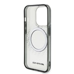 Apple iPhone 15 Pro Max Kılıf AMG Orjinal Lisanslı M-safe Şarj Özellikli Eşkenar Dörtgen Desenli Transparan Kapak