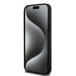 Apple iPhone 15 Pro Max Kılıf AMG Orjinal Lisanslı M-safe Şarj Özellikli Delikli Deri Kıvrımlı Çizgili Kapak
