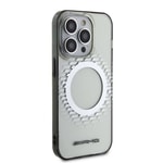 Apple iPhone 15 Pro Max Kılıf AMG Orjinal Lisanslı M-safe Şarj Özellikli Eşkenar Dörtgen Desenli Transparan Kapak
