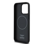 Apple iPhone 15 Pro Max Kılıf Aston Martin Orjinal Lisanslı M-safe Şarj Özellikli PU Deri Alonso 14 Baskılı Kapak