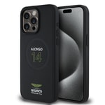 Apple iPhone 15 Pro Max Kılıf Aston Martin Orjinal Lisanslı M-safe Şarj Özellikli PU Deri Alonso 14 Baskılı Kapak