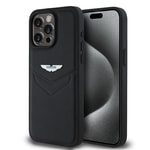 Apple iPhone 15 Pro Max Kılıf Aston Martin Orjinal Lisanslı Victory Dizayn PU Deri Metal Logolu Kapak