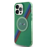 Apple iPhone 15 Pro Max Kılıf BMW M-safe Şarj Özellikli Transparan Tricolor Stripes Orjinal Lisanslı Kapak