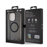 Apple iPhone 15 Pro Max Kılıf BMW M-safe Şarj Özellikli Transparan M Dizayn Orjinal Lisanslı Kapak