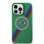 Apple iPhone 15 Pro Max Kılıf BMW M-safe Şarj Özellikli Transparan Tricolor Stripes Orjinal Lisanslı Kapak