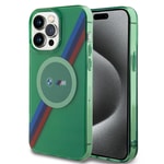 Apple iPhone 15 Pro Max Kılıf BMW M-safe Şarj Özellikli Transparan Tricolor Stripes Orjinal Lisanslı Kapak