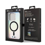 Apple iPhone 15 Pro Max Kılıf BMW M-safe Şarj Özellikli Transparan Renk Geçişli Iridescent Orjinal Lisanslı Kapak