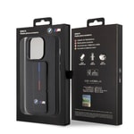 Apple iPhone 15 Pro Max Kılıf BMW Orjinal Lisanslı Yarı Transparan M Dizayn Çizgili Kapak
