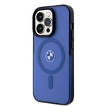 Apple iPhone 15 Pro Max Kılıf BMW Orjinal Lisanslı M-safe Şarj Özellikli IML Baskı Logolu Buzlu Mat Kapak