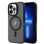 Apple iPhone 15 Pro Max Kılıf BMW Orjinal Lisanslı M-safe Şarj Özellikli IML Baskı Logolu Buzlu Mat Kapak