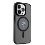 Apple iPhone 15 Pro Max Kılıf BMW Orjinal Lisanslı M-safe Şarj Özellikli IML Baskı Logolu Buzlu Mat Kapak