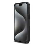 Apple iPhone 15 Pro Max Kılıf BMW Orjinal Lisanslı Karbon Fiber Tasarımlı ve Metal Logolu PU Deri Kapak