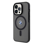Apple iPhone 15 Pro Max Kılıf BMW Orjinal Lisanslı M-safe Şarj Özellikli IML Baskı Logolu Buzlu Mat Kapak