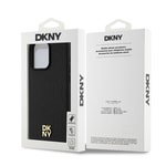 Apple iPhone 15 Pro Max Kılıf DKNY Orjinal Lisanslı M-safe Şarj Özellikli 3D Yazılı Repeat Pattern Kapak