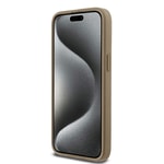 Apple iPhone 15 Pro Max Kılıf DKNY Orjinal Lisanslı M-safe Şarj Özellikli 3D Yazılı Grid Pattern Kapak