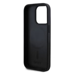 Apple iPhone 15 Pro Max Kılıf DKNY Orjinal Lisanslı M-safe Şarj Özellikli 3D Yazılı Grid Pattern Kapak