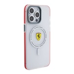 Apple iPhone 15 Pro Max Kılıf Ferrari Orjinal Lisanslı M-safe Şarj Özellikli Kontrast Bumper SF Ring Kapak