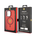 Apple iPhone 15 Pro Max Kılıf Ferrari Orjinal Lisanslı M-safe Şarj Özellikli Kontrast Bumper Kapak