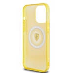 Apple iPhone 15 Pro Max Kılıf Ferrari Orjinal Lisanslı M-safe Şarj Özellikli Parçalanan Noktalar Desenli Kapak