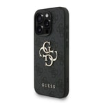 Apple iPhone 15 Pro Max Kılıf Guess Orjinal Lisanslı PU Deri Bilek Askı İpli Metal Büyük 4G ve Yazı Logolu Kapak