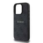 Apple iPhone 15 Pro Max Kılıf Guess Orjinal Lisanslı M-safe Şarj Özellikli 4G Desen Yazı Logolu Kapak