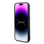 Apple iPhone 15 Pro Max Kılıf Guess Orjinal Lisanslı PU Deri Metal Yazı Logolu Kapitone Kapak