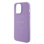 Apple iPhone 15 Pro Max Kılıf Guess Orjinal Lisanslı M-safe Şarj Özellikli Yazı Logolu Saffiano Kapak