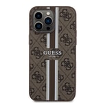 Apple iPhone 15 Pro Max Kılıf Guess Orjinal Lisanslı M-safe Şarj Özellikli 4G Şerit Tasarımlı Printed Kapak