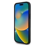 Apple iPhone 15 Pro Max Kılıf Guess Orjinal Lisanslı M-safe Şarj Özellikli Taneli Çiçek Tasarımlı Metal Yazı Logolu Kapak