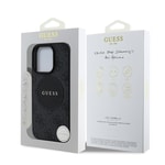 Apple iPhone 15 Pro Max Kılıf Guess Orjinal Lisanslı M-safe Şarj Özellikli Yazı Logolu Circle Classic Kapak