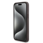 Apple iPhone 15 Pro Max Kılıf Guess Orjinal Lisanslı PU Deri 4G Büyük Metal Logolu Çapraz Vücut Askılı Kapak