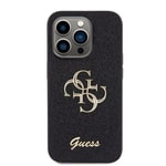 Apple iPhone 15 Pro Max Kılıf Guess Orjinal Lisanslı 4G Büyük Metal Logolu Glitter Kapak