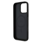 Apple iPhone 15 Pro Max Kılıf Guess Orjinal Lisanslı M-safe Şarj Özellikli Grained Triangle Kapak