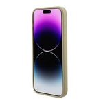 Apple iPhone 15 Pro Max Kılıf Guess Orjinal Lisanslı M-safe Şarj Özellikli Yazı Logolu Saffiano Kapak