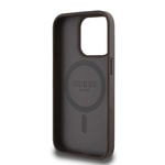 Apple iPhone 15 Pro Max Kılıf Guess Orjinal Lisanslı M-safe Şarj Özellikli Yazı Logolu Circle Classic Kapak