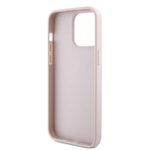 Apple iPhone 15 Pro Max Kılıf Guess Orjinal Lisanslı PU Deri Askılı Taşlı Üçgen Logo 4G Desenli Strass Crossbody Kapak