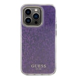 Apple iPhone 15 Pro Max Kılıf Guess Orjinal Lisanslı Yazı Logolu Mirror Disco Kapak