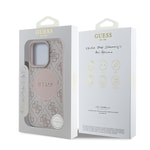 Apple iPhone 15 Pro Max Kılıf Guess Orjinal Lisanslı M-safe Şarj Özellikli Yazı Logolu Circle Classic Kapak