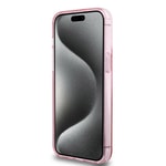 Apple iPhone 15 Pro Max Kılıf Guess Orjinal Lisanslı M-safe Şarj Özellikli Simli Arka Yüzey Ring Standlı Kapak