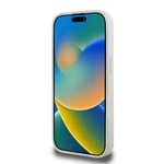 Apple iPhone 15 Pro Max Kılıf Guess Orjinal Lisanslı M-safe Şarj Özellikli Sıcak Baskılı Üçgen Logolu PU Deri Peony Kapak