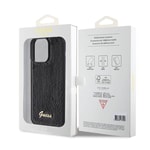 Apple iPhone 15 Pro Max Kılıf Guess Orjinal Lisanslı Pullu Arka Yüzey Metal Yazı Logolu Sequin Script Kapak