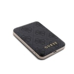 Apple iPhone 15 Pro Max Kılıf Guess Orjinal Lisanslı M-safe Şarj Özellikli Yazı Logolu 4G Desenli Kapak + Powerbank 5000mAh 2in1 Set