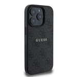 Apple iPhone 15 Pro Max Kılıf Guess Orjinal Lisanslı M-safe Şarj Özellikli 4G Desen Yazı Logolu Kapak