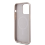 Apple iPhone 15 Pro Max Kılıf Guess Orjinal Lisanslı M-safe Şarj Özellikli Yazı Logolu Saffiano Kapak