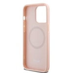 Apple iPhone 15 Pro Max Kılıf Hello Kitty Orjinal Lisanslı M-safe Şarj Özellikli Baskı Logolu Uyuyan Kitty Deri Kapak