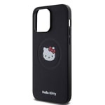 Apple iPhone 15 Pro Max Kılıf Hello Kitty Orjinal Lisanslı M-safe Şarj Özellikli Kitty Head Deri Kapak