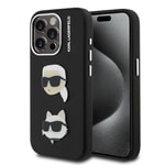 Apple iPhone 15 Pro Max Kılıf Karl Lagerfeld Orjinal Lisanslı K&C Heads Pin Kapak